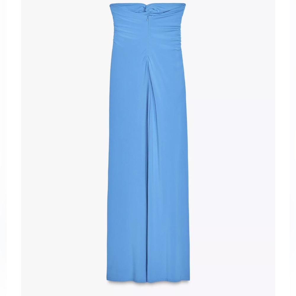 Zara NWT blue cutout maxi occasion dress - Picture 9 of 11